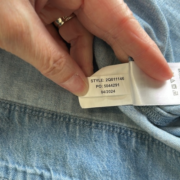 Vineyard Vines Dress Margo Chambray Shirtdress Denim Blue Short Sleeve Sz XS - Picture 9 of 14